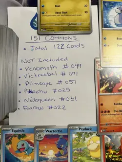 Pokemon Scarlet & Violet 151 Common Set 122 Of 128 Cards Missing 6 For Complete - Image 3