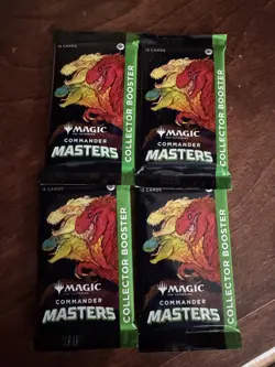 MTG Magic Commander Masters Collector Booster Pack x4! Factory Sealed! - Image 1
