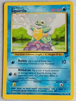 Pokemon Cards - Squirtle - Base Set 2 - 93/130 - Near Mint! - Image 1
