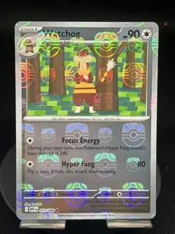 Pokemon TCG Watchog (Master Ball) 073/086 White Flare Reverse Holo NM - Image 1