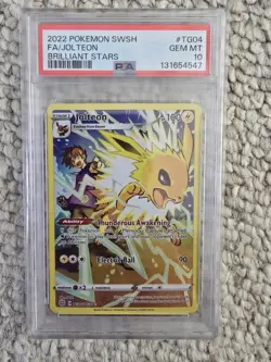 2022 POKEMON SWORD & SHIELD BRILLIANT STARS #TG04 FULL ART/JOLTEON PSA 10 - Image 3