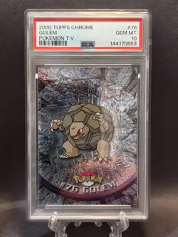 PSA 10 Topps Chrome GOLEM #76 GEM MINT Pokemon 2000 T.V. - Image 1