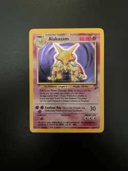 Alakazam 1/130 Base Set 2 Holo Pokemon TCG LP Rare Vintage Wizards of the Coast - Image 1