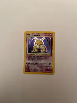 Alakazam 1/130 Base Set 2 Holo Pokemon TCG LP Rare Vintage Wizards of the Coast - Image 3