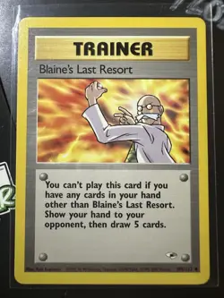 Blaine's Last Resort 105/132, Gym Heroes, Pokemon TCG, 2000, Vintage WOTC, NM - Image 1