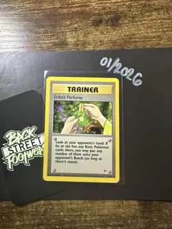 Erika's Perfume 110/132, Gym Heroes, Pokemon TCG 2000, Vintage WOTC, Trainer, NM - Image 3