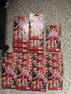 One Piece TCG Heroines Edition EB-03 English Sleeved Booster Pack Lot of 19 NEW - Image 1