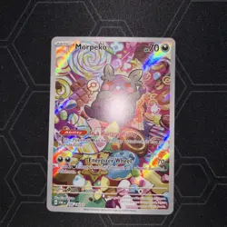 Pokemon TCG Morpeko Full Art Holo Illustration Rare Card 206/182 Paradox Rift - Image 1