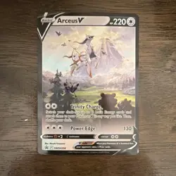 Pokemon TCG Arceus V SWSH204 Promo Holo Basic Card 220 HP Sword & Shield - Image 1
