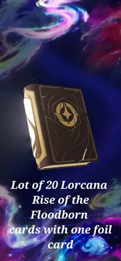20 Lorcana RISE OF THE FLOODBORN cards With 1 Foil Card, Buy 3 Get 1 Lot Free! - Image 2