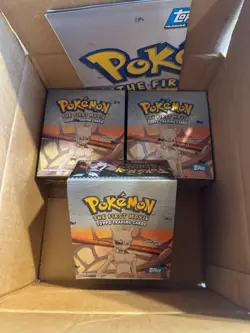 POKEMON - The First Movie Topps Trading Cards BLUE Logo SEALED BOX 36 Packs - Image 1