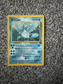 Pokemon TCG Articuno Fossil Holo Rare Card 2/62 - Image 1