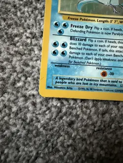 Pokemon TCG Articuno Fossil Holo Rare Card 2/62 - Image 2