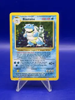 BLASTOISE Pokemon BASE SET Holo Rare Card #2 002/102 WOTC 1999 TCG [HP] - Image 1