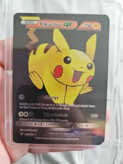 X2 Pikachu GX & Pikachu GX Black Foil Fan Art Vinyl Collector Pokemon Card - Image 2
