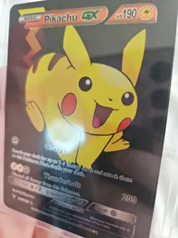 X2 Pikachu GX & Pikachu GX Black Foil Fan Art Vinyl Collector Pokemon Card - Image 4