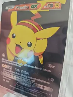 X2 Pikachu GX & Pikachu GX Black Foil Fan Art Vinyl Collector Pokemon Card - Image 5