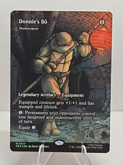 Donnie's Bo [Shadowspear] (Borderless) TMNT PZA 0017 Foil Legendary Mythic Rare - Image 1