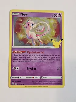 Pokemon TCG Mew 011/025 Holo Celebrations 25th Anniversary ✨Ships Next Day - Image 3