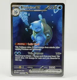 Blastoise EX 200/165 Sv: Scarlet & Violet 151 Holo Pokemon Card Illustrated MINT - Image 1