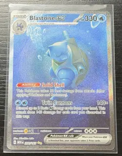Blastoise EX 200/165 Sv: Scarlet & Violet 151 Holo Pokemon Card Illustrated MINT - Image 3