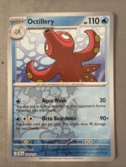 Pokemon TCG * Journey Together 034/159 Octillery Uncommon REVERSE HOLO * NM - Image 1