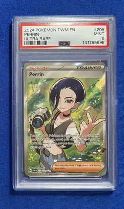 2024 POKEMON TWM EN-TWILIGHT MASQUERADE ULTRA RARE #209 PERRIN PSA 9 - Image 1