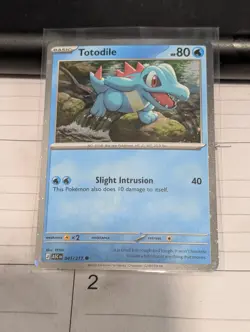 Totodile Cosmos Holo 041/217 Pokemon Promo With Holo Bleed And 2 Swirls 🍥 - Image 1