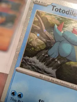 Totodile Cosmos Holo 041/217 Pokemon Promo With Holo Bleed And 2 Swirls 🍥 - Image 4