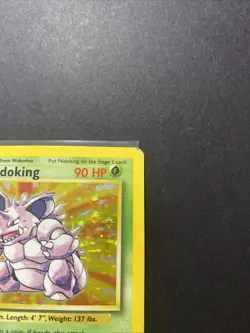 Nidoking 011/102 Base Set Holo Unlimited Pokemon WOTC MP - Image 4
