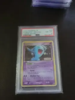 Pokemon PSA 8 NM-MT Wobbuffet 28/92 EX Legend Maker Reverse Holofoil 2006 S#3844 - Image 1