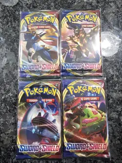 Pokemon Sword and Shield Base Booster Pack Art Set Factory Sealed - Image 1