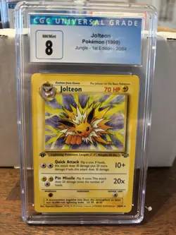 Jolteon 20/64 1st Edition Non Holo - Jungle - Pokemon TCG CGC 8 - Image 1