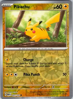 Pikachu - (Reverse Cosmos Holo) (Costco Exclusive) 025/165 Pokemon NM Holo - Image 1