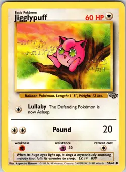 Jigglypuff 54/64 Jungle Pokemon TCG NM Unlimited - Image 1