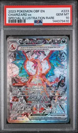 Pokemon Obsidian Flames - Charizard ex 223/197 PSA 10 Special Illustration Rare - Image 1