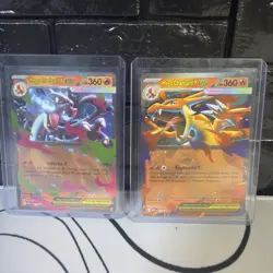 Pokemon mega charizard X and mega charizard Y tin promos - Image 1