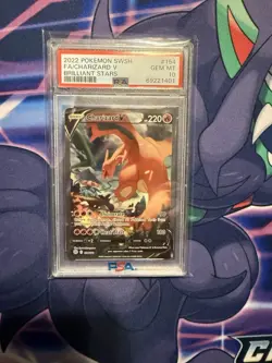 Pokemon SWSH Charizard v Brilliant Stars 2022 FA PSA 10 Gem Mint #154 - Image 1