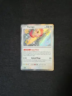 Flamigo Shiny Rare Pokemon TCG Paldean Fates 211/091 NM - Image 1
