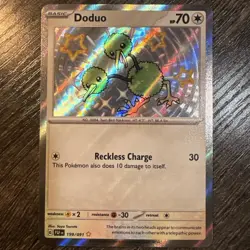 Doduo Shiny Rare 199/091 Pokemon TCG S&V Paldean Fates Holo Shiny Rare - NM - Image 1