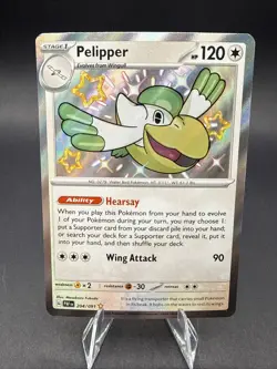 Pelipper 204/091 Pokemon Paldean Fates Holo Shiny Rare Baby Shiny MINT - Image 1