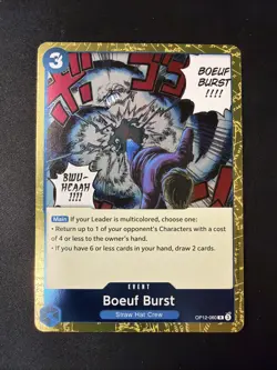 One Piece CCG Boeuf Burst Legacy Of The Master R Foil Card OP12-060 NM - Image 1