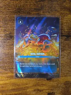 Disney Lorcana Shimmering Skies ROYAL TANTRUM Action Enchanted Foil #219/204 - Image 1