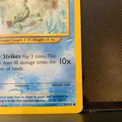 Pokemon Neo Revelation TCG Card Remoraid, Unlimited Common Vintage Jungo Suzuki - Image 5