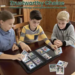 Top Loader Card Binder 4 Pocket with Sleeves Holds 112 Top Loaders Storage, T - Image 3