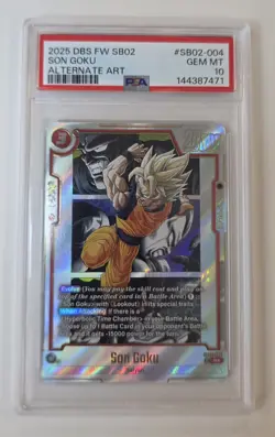 Son Goku - SB02-004 Alternate Art Manga Booster 02 Dragon Ball Card En PSA 10 - Image 1