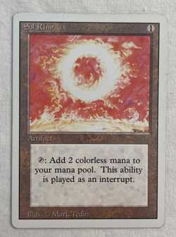 1x Sol Ring Revised MTG Magic the Gathering MP/LP - Image 1