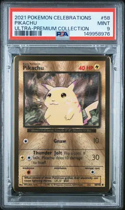 2021 POKEMON CELEBRATIONS ULTRA-PREM COLL #58 PIKACHU PSA 9 - Image 1