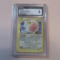 2002 Pokemon Expedition Clefable Holo 7/165 CGC 4 Rare - Image 1