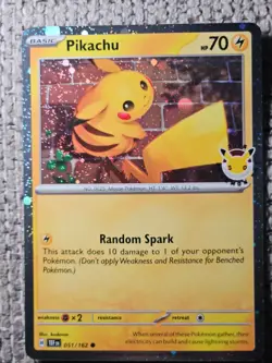 Pikachu (Pokemon Day 2026) 051/162 Holo with swirl - Image 1